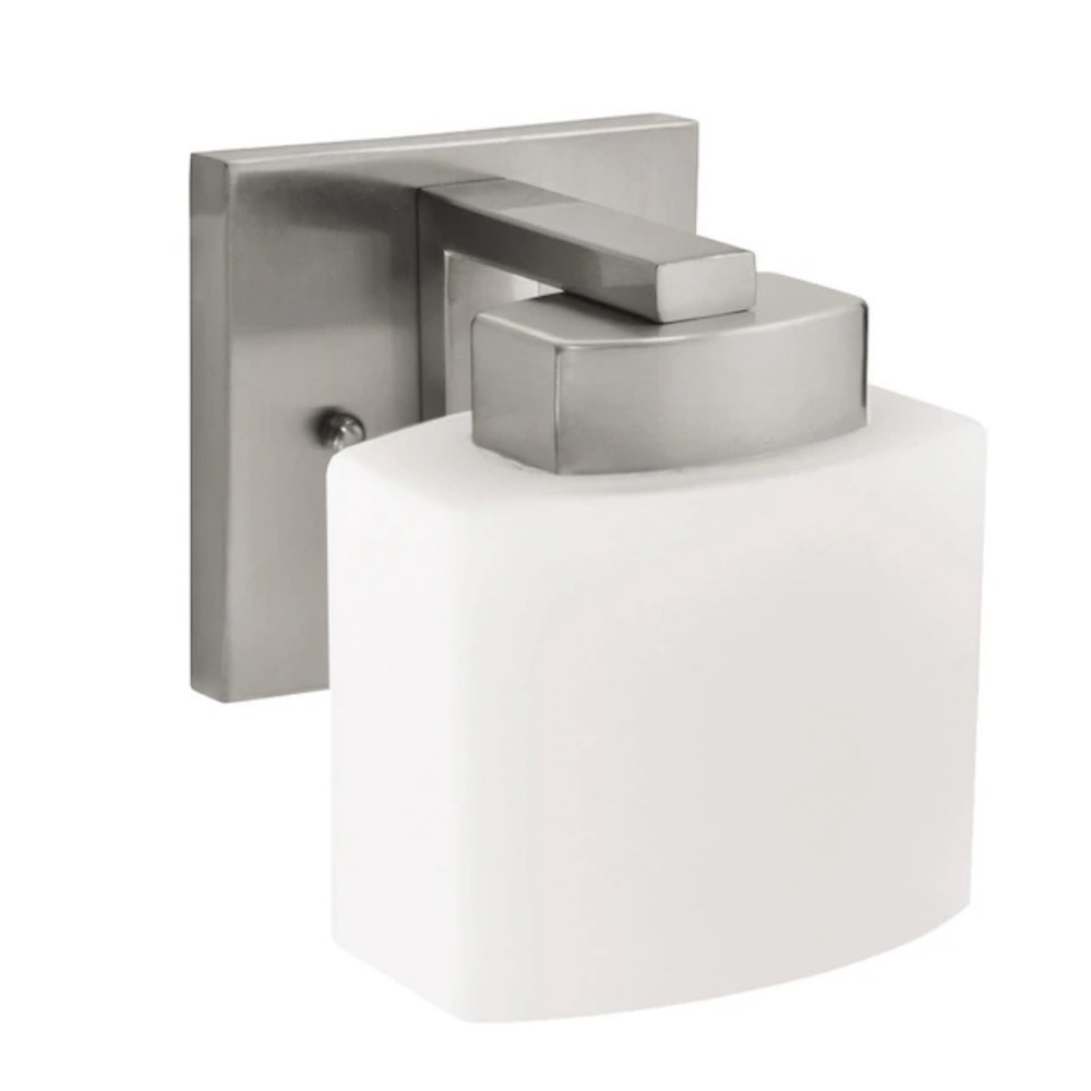 Design House Dove Creek 5.38-Inches W Satin Nickel Transitional Wall Sconce